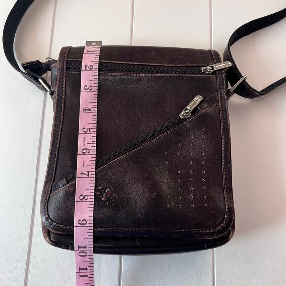 Puro Cuero Brown Leather CrossBody Purse Bag - Picture 8 of 10